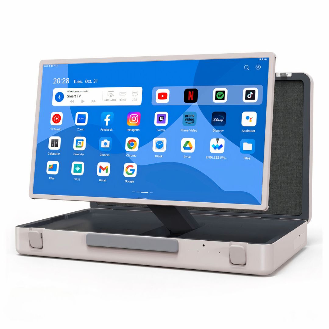 27" Portable Briefcase TV FHD Smart Touchscreen Kitchen TV