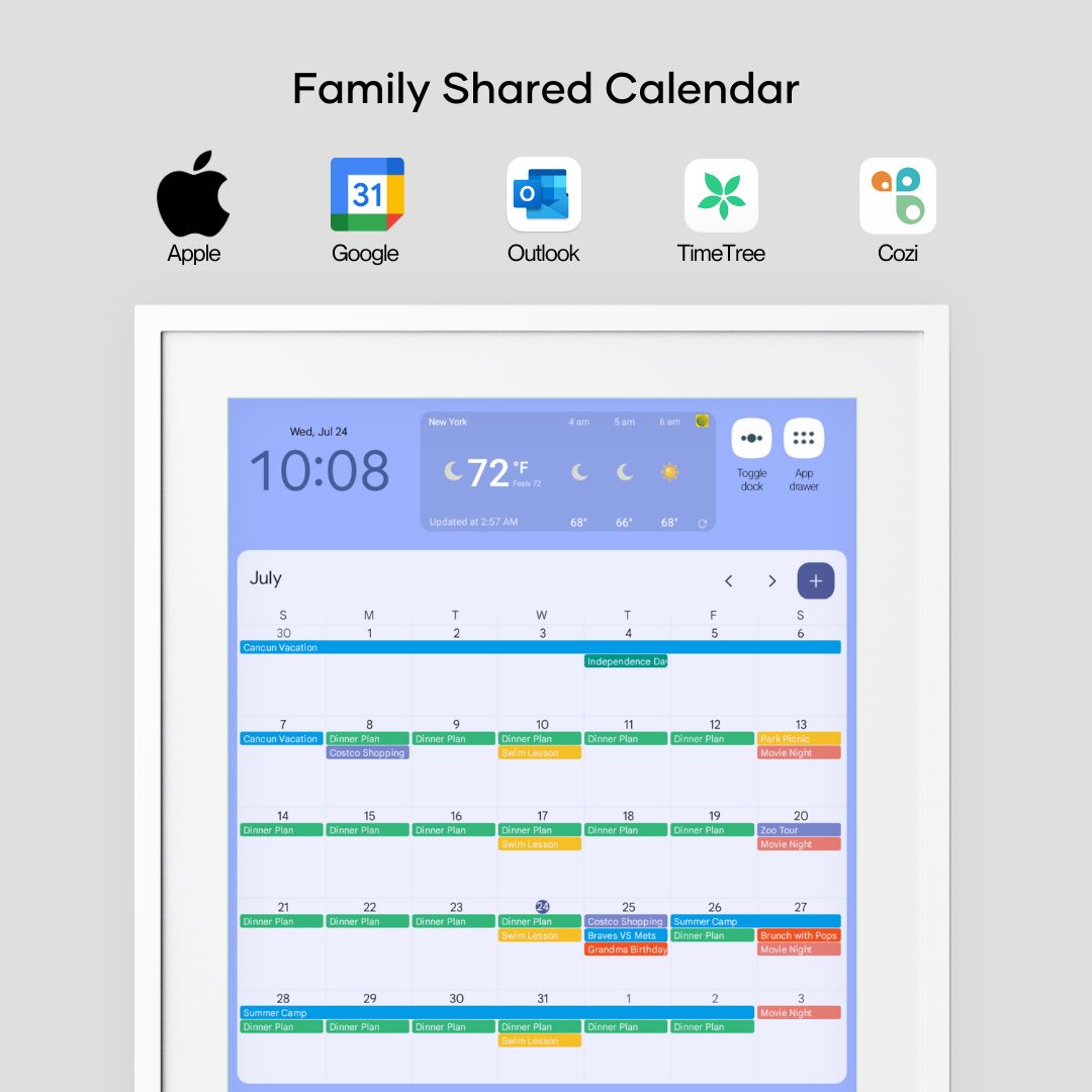 15.6" Cozyla Portable Calendar+