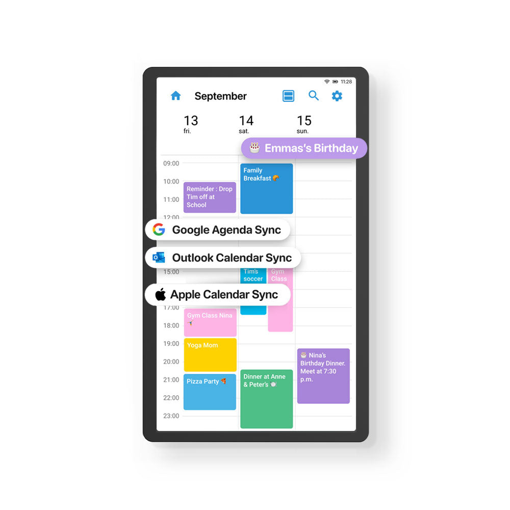 Cozyla Calendar Digital Family Calendar All-In-One Smart Touchscreen